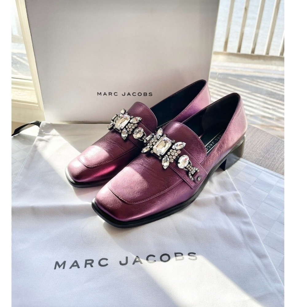 Marc Jacobs leather shoes US Size 7Metallic Purple**Crystals